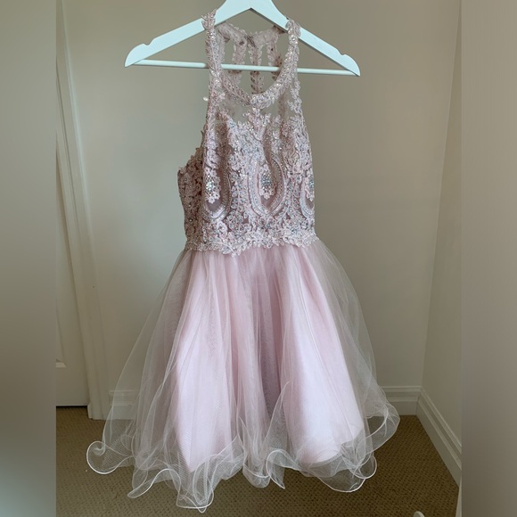 Beautiful youth pink special occasion dress. Size XS. Worn once. - Picture 1 of 6